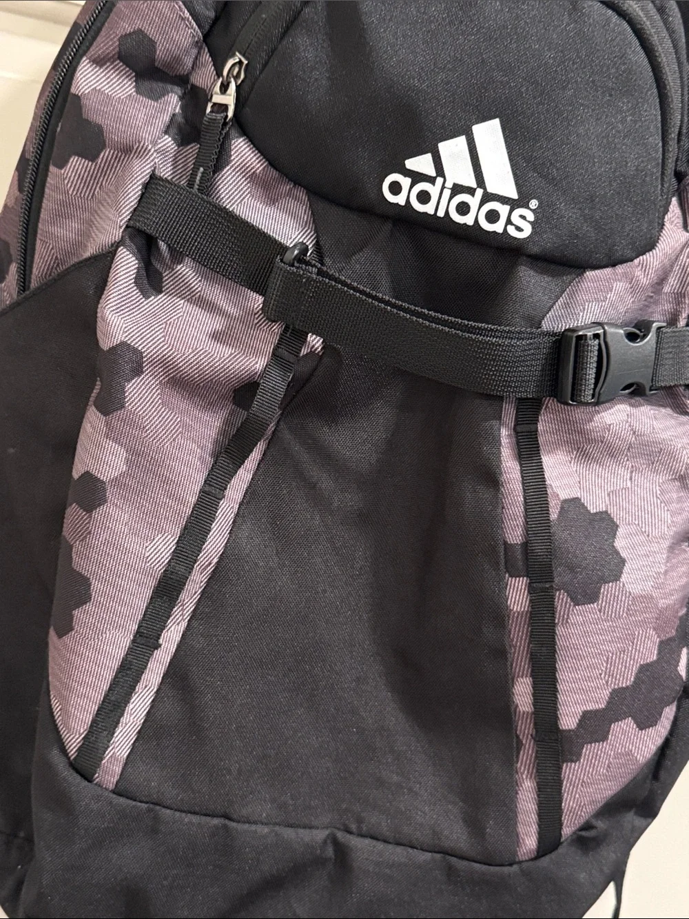 Adidas Youth Black Triple Stripe Baseball/Softball Bat Pack Grey Digital Camo